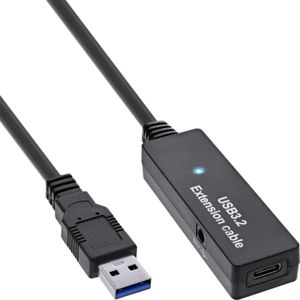 InLine USB 3.2 Gen.1 Actieve Uitbreiding (5 m, USB 3.2 Gen 1), USB-kabel