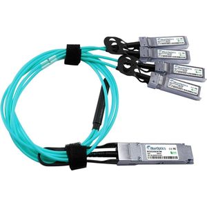 BlueOptics Actieve Optische Kabelbreuk QSFP 40GBASE-SR4 50 Meter, Zendontvangers, Oranje