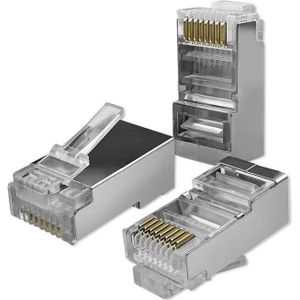 Qoltec RJ45 Modularstecker CAT5e, FTP, 100 Stück, Netwerk accessoires