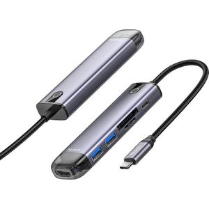 McDodo - HU-7740 - Hub - Aluminium - 6-in-1 USB-C Hub