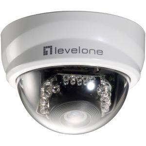 LevelOne IP Dome Camera FCS-3101 , LAN, PoE (1280 x 800 pixels), Netwerkcamera, Wit, Zwart