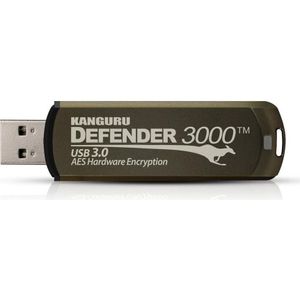 Kanguru - Defender 3000 - USB-Stick - Zwart - 32 GB - Hardware Encryptie - USB 3.0 - FIPS 140-2 Niveau 3