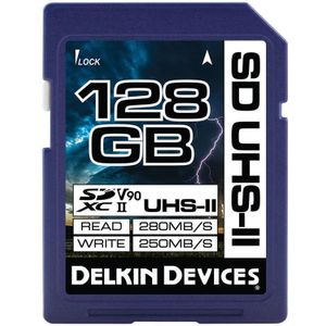 Delkin - Cinema SD SDXC UHS-II - Geheugenkaart - 128 GB - V90