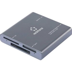 Renkforce - RF-CR-700 - Geheugenkaartlezer - Grijs - Aluminium - USB 3.2 Gen 2
