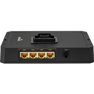 Cradlepoint IBR1700 w/WiFi 5Y NC Mob EssAdv (4 Havens), Netwerkschakelaar, Zwart