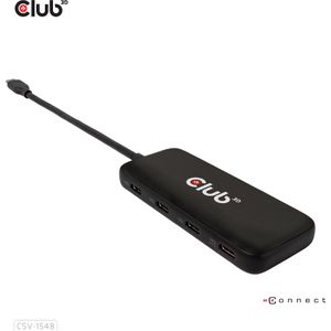 Club 3D Club3D USB-hub type C > 4x USB type C 10Gbps + 100W PD St/Bu detailhandel (USB C), Docking station + USB-hub