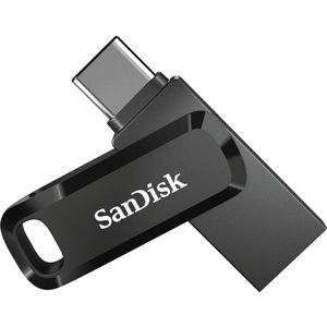 SANDISK Ultra Dual Drive Go (32 GB, USB-A), USB-stick, Zwart