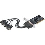 Digitus - 4-poorts - Seriële Interfacekaart - Mannelijk - Gegevensoverdrachtsnelheid tot 921.600bps