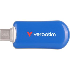 Verbatim - Plectra Blue - USB-stick - Blauw - 128GB - USB-C