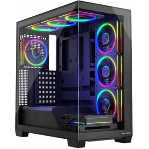 MODECOM - Volcano Stellar ARGB - Midi Tower - Gehard Glas - Zwart