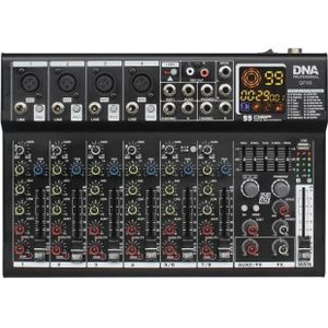 No Name DNA QFX8 analoger Audiomixer mit 8 Kanälen und Bluetooth, Mengtafel