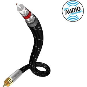 Inakustik Excellence Mono Subwoofer Kabel (2 m, Hogere klasse, RCA), Audiokabel