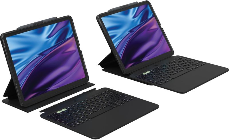 Zagg - ProKey 2 - Tablet Toetsenbord - Zwart - Achtergrondverlichting, Multi-Pairing, Verstelbare Standaard