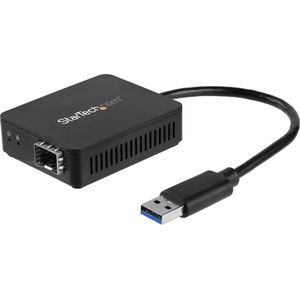 StarTech USB 3 VEZELCONVERTER OPEN SFP (USB 3.0, SFP), Netwerkadapter, Zwart