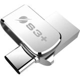 S3Plus - Stalen Pen Drive - 128 GB - USB-A - USB-C - Zilver