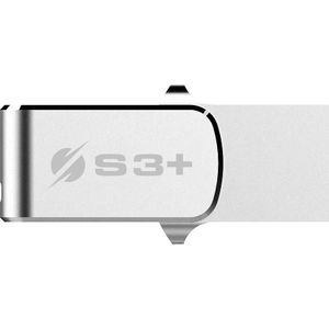 S3Plus - Stalen Pen Drive - 128 GB - USB-A - USB-C - Zilver