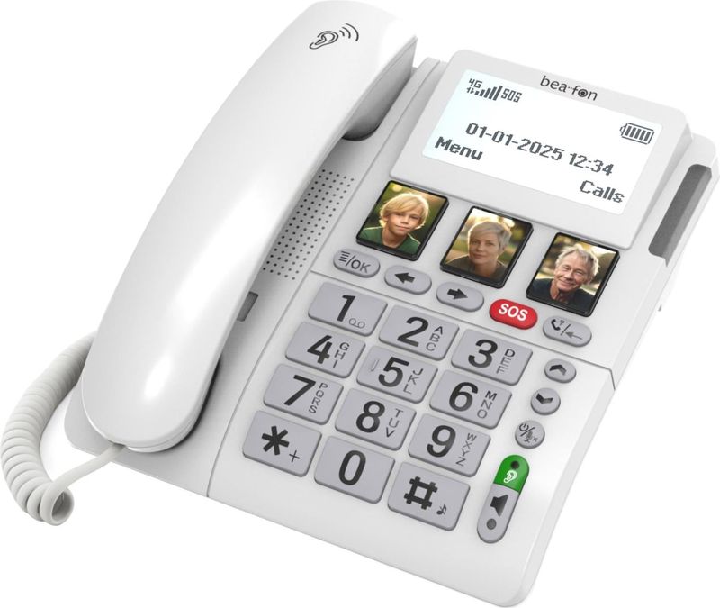 Beafon - ML10 LTE - 4G Thuistelefoon - Wit - Simkaart - Met SOS-knop