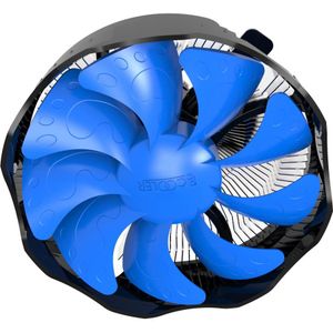 Pccooler E121-V2 Top Blow (70 mm), Processorkoeler, Zwart, Blauw