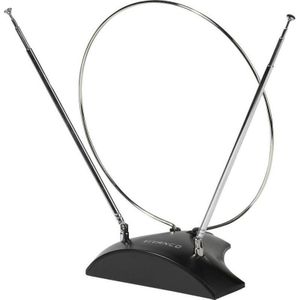 Vivanco Indoor Antennel, Ring Design, passiv (Binnenantenne, VHF / MW / LW, DAB/DAB+), SAT Spiegels + SAT Antennes, Zwart