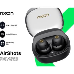 Rixon AirShots oordopjes zwart (Draadloze), Koptelefoon, Zwart