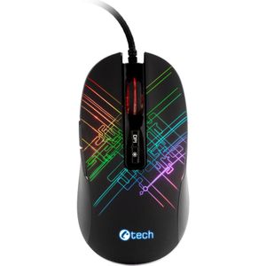 C-Tech HernÃ myÅ¡ Dusk (GM-27L), casual gaming, 3200 DPI, RGB podsvÃcenÃ, USB (Bedraad), Muis, Zwart