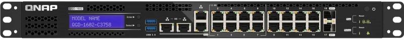 QNAP - QGD-1602-C3758-16G - Netwerkschakelaar - Zwart