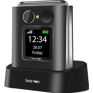 Bea-Fon Fold 10 schwarz-silber, Sleutel mobiele telefoon, Zwart