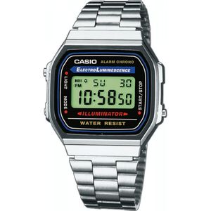 Casio Vintage, Horloge, A168WA-1YES, Zilver, (Digitaal horloge, 35 mm)