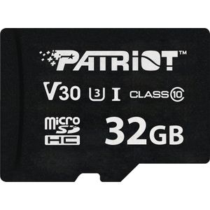 Patriot SD-kaart Patriot 32GB VX-serie MicroSDHC V30 PS1679 (microSDHC, 32 GB, U3, UHS-I), Geheugenkaart, Zwart