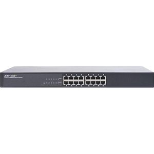 PNI Switch JY-16MTL met 16 poorten 10/100 MB metalen rek (16 Havens), Netwerkschakelaar