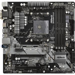 AsRock B450M Pro4 (AM4, AMD B450, mATX), Moederbord