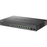 D-link - DMS-1250-10SP/E - Multi Gigabit Switch - Zwart - 2.5G Snelheid, PoE+ Functies