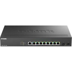 D-link - DMS-1250-10SP/E - Multi Gigabit Switch - Zwart - 2.5G Snelheid, PoE+ Functies