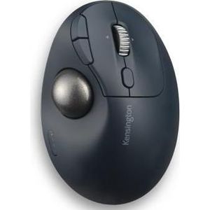 Kensington ProFit Ergo TB550 Trackball Wireless Mouse, RF Wireless + Bluetooth, 1600 DPI, Black/Grey, Muis, Grijs