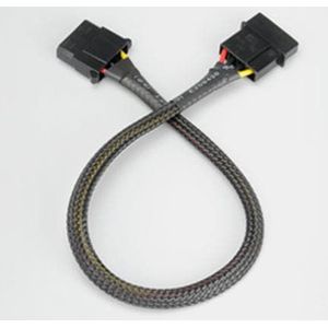 Akasa 4-polig Molex verlengstuk met hoes - 30cm zwart, Interne kabel (PC)