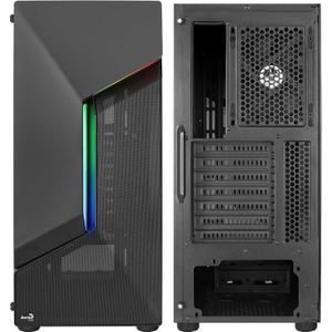 AEROCOOL - SCAPEBKV1 - Gaming-behuizing - Zwart - Gehard Glas - Front RGB LED