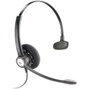 Poly Entera HW111N (Bedraad, USB-A), Kantoorheadset, Zwart