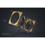 Alphacool - Apex Stealth - Ventilator - Wit - Metaal - 120mm