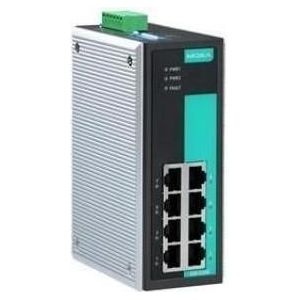 Moxa EDS-G308 - Unmanaged volledig Gigabit Ethernet-switch met 8 10/100 1000BaseT(X)-poorten (8 ports), Netwerkschakelaar