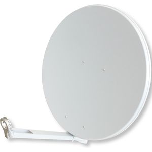 Televes S860CLW 75x80 cm Aluminium reflector Classic Line (790612) (Parabolische antenne, 39.30 dB, DAB/DAB+), SAT Spiegels + SAT Antennes, Wit