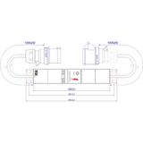 Bachmann - Stekkerdoos - ALU 1HE VM - 1xSPD zonder LED - 1m H05VV-F 3G4.00mm - CEE 32A