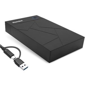 Hamlet HXD3U6G-AC BOX HDD 3.5" SATA 6Gbps USB-C + USB-A con alimentatore (HXD3U6G-AC) (3.5"), Harddisk behuizing