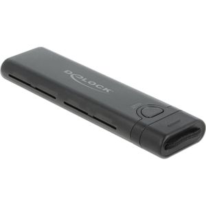 DeLOCK - 42635 - Behuizing voor Opslagstations - Zwart - Voor M.2 PCIe NVMe en SATA SSD's