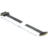 DeLOCK - PCI Express x4 naar x4 - Riser Card - Zwart - Flexibele Kabel