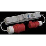 Bachmann - ALU 1HE VM - Stekkerdoos - Zilver - H05VV-F 5G2,5mm²