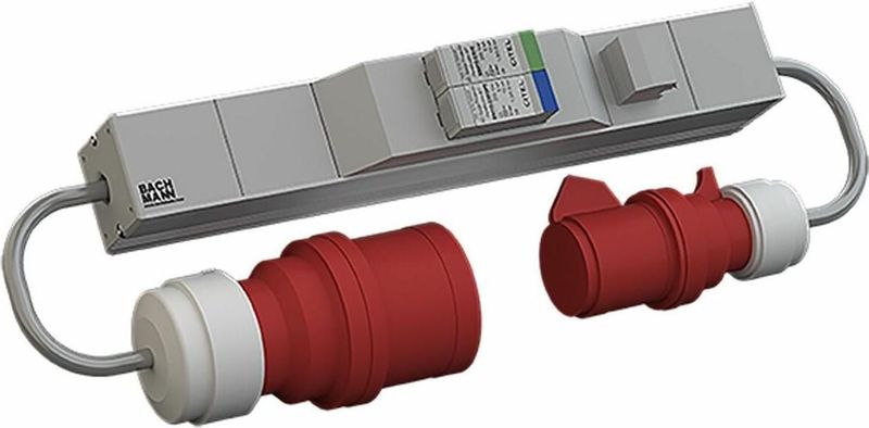 Bachmann - ALU 1HE VM - Stekkerdoos - Zilver - H05VV-F 5G2,5mm²