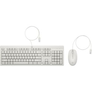 HP 225 Wired Mouse and Keyboard Combo Cashmere White toetsenbord Inclusief muis Kantoor USB