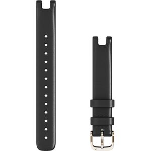 Garmin Lelie armband kort (14 mm, Leer, Lily), Horlogebandjes, Zwart