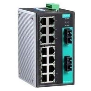 Moxa EDS-316-SS-SC-T - Unmanaged Ethernet-switch met 14 10/100BaseT(X)-poorten (14 ports), Netwerkschakelaar