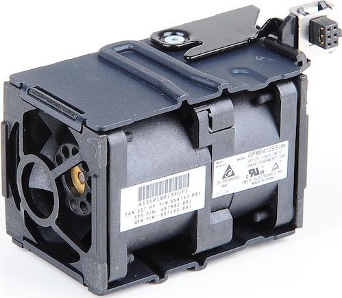 HPE Dubbele rotor Hot Pluggable ventilatormodule DL360 G8, Server accessoires, Zwart